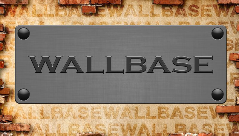 Wallbase logo on brick wall