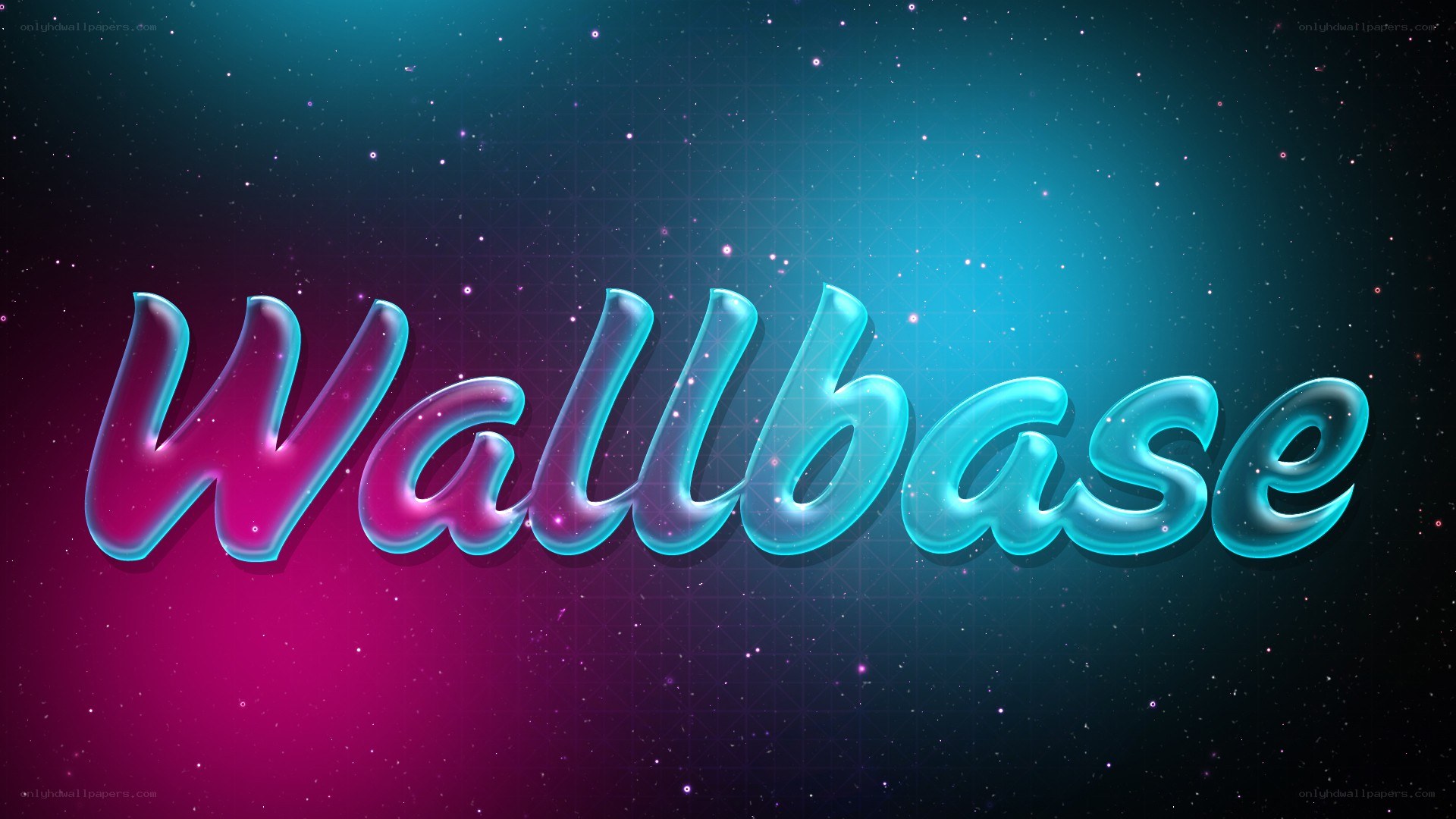 Wallbase logo on starry background