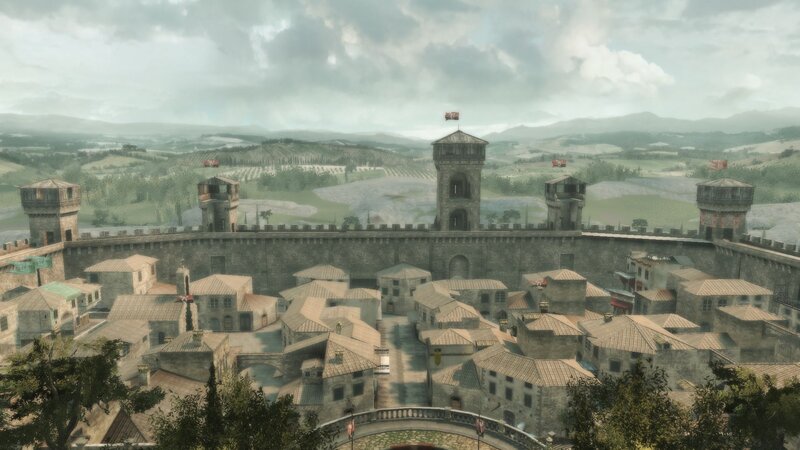 Walled Town with Towers