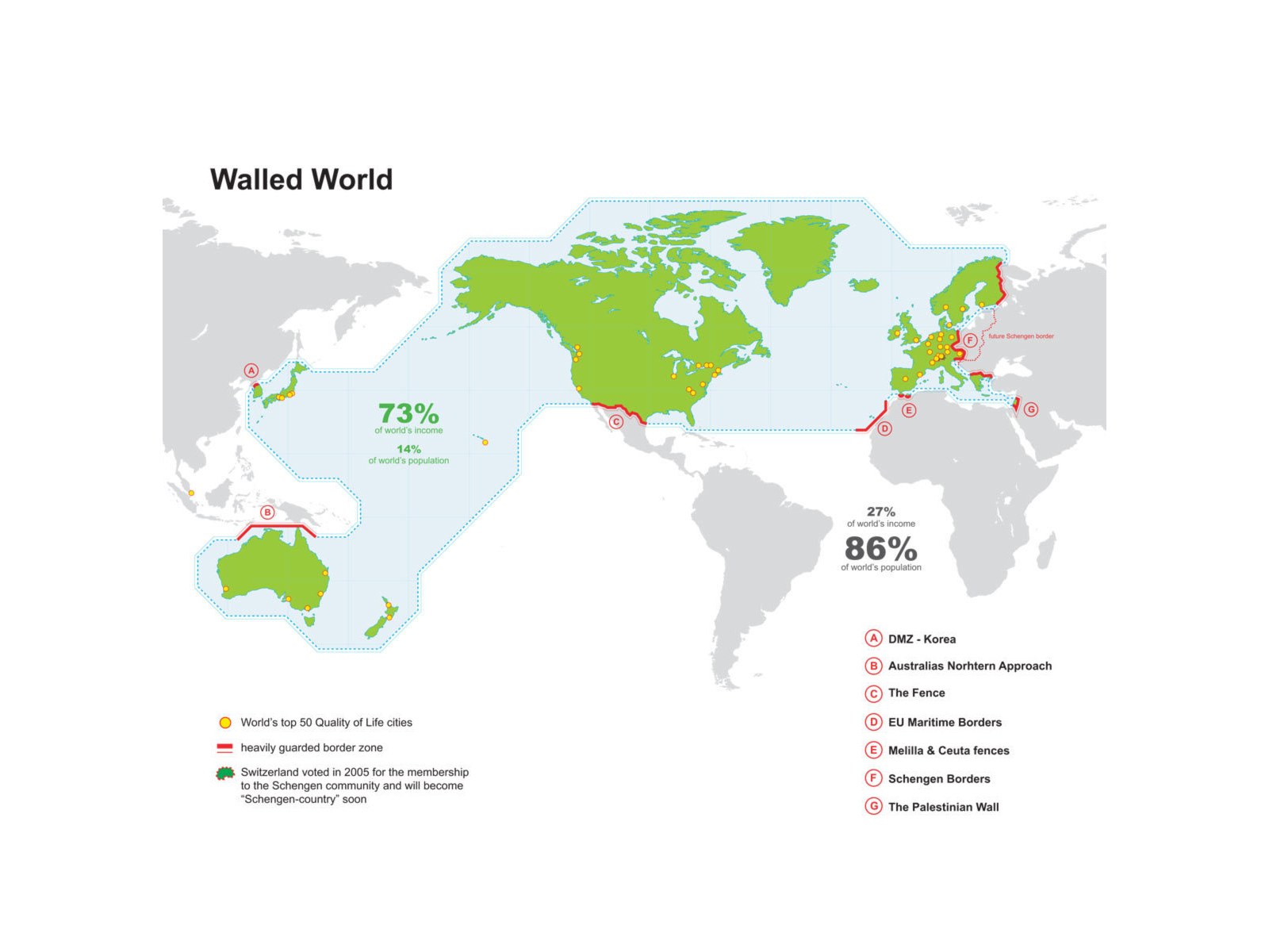 Walled World map