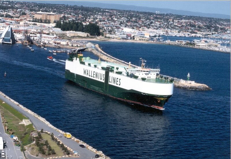 Wallenius Lines ship in harbor