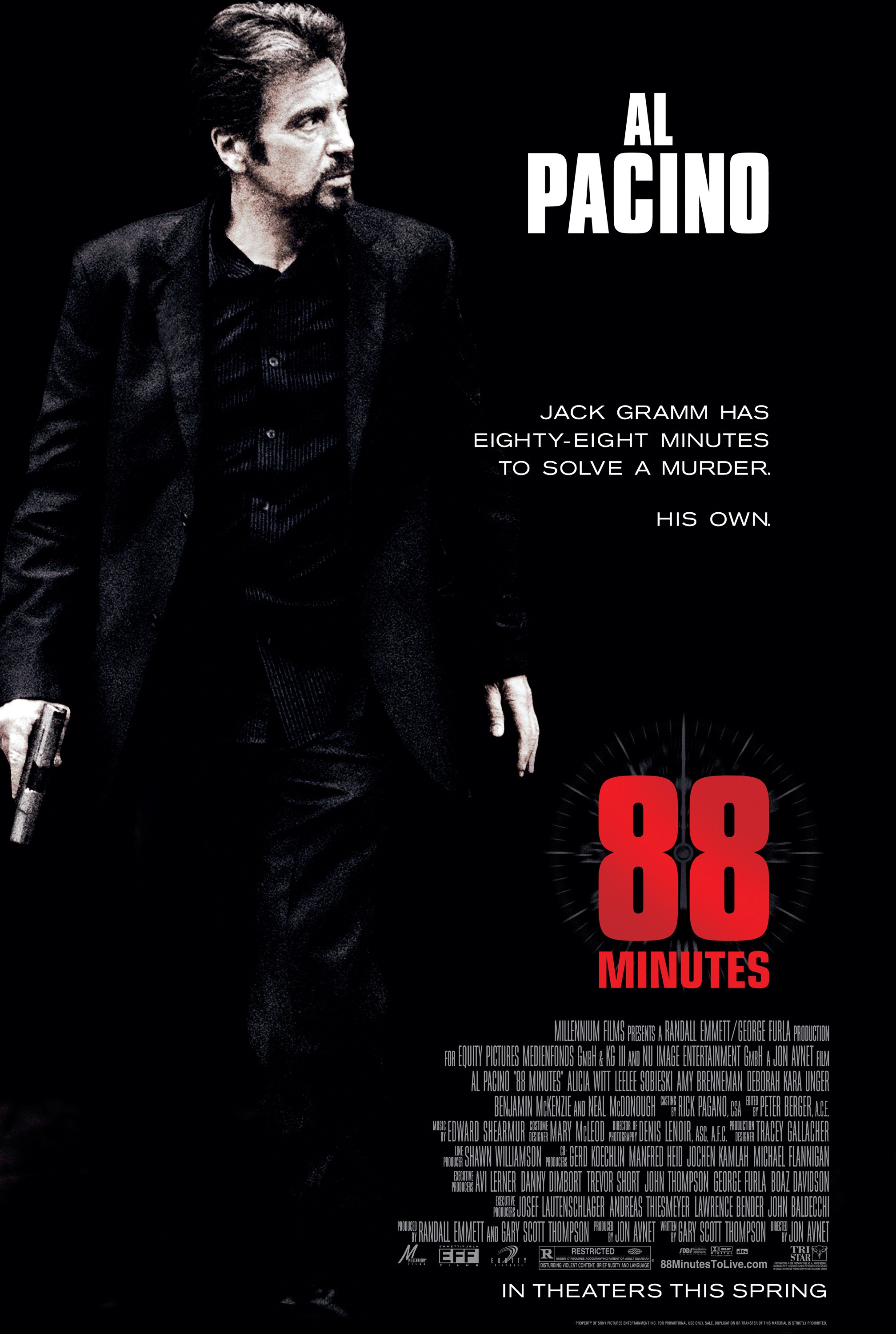1 88 минута. 88 Minutes al Pacino. Постер one minute. 88 Minutes. 88.
