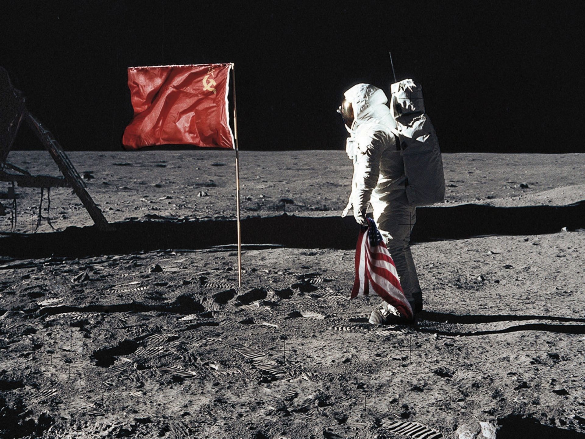 Человек на луне сша. Флаг СССР на Луне. Американцы на Луне.