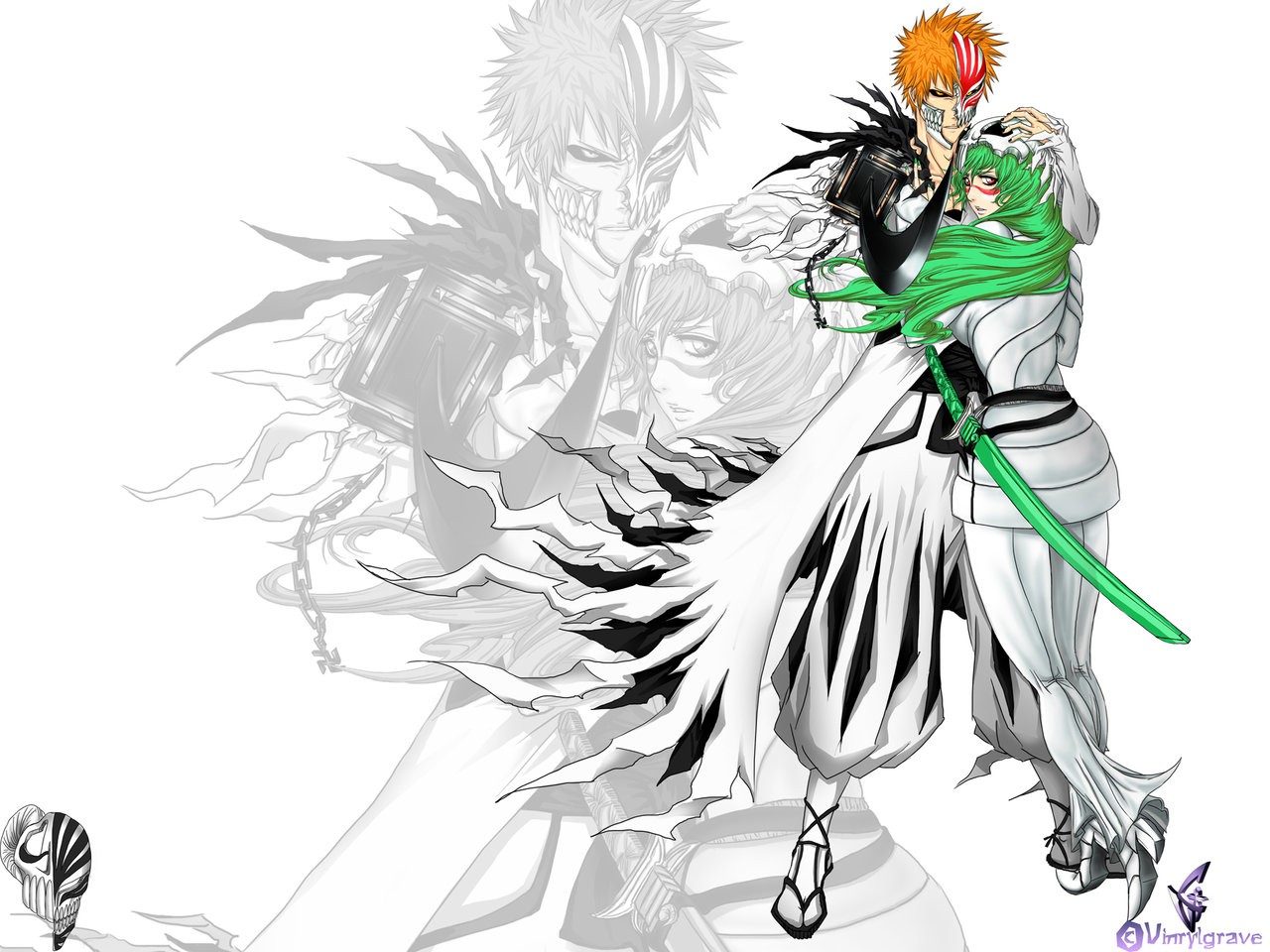 Bleach kurosaki <b>ichigo</b> Espada Hollow <b>Ichigo</b> <b>Nelliel</b> Tu.