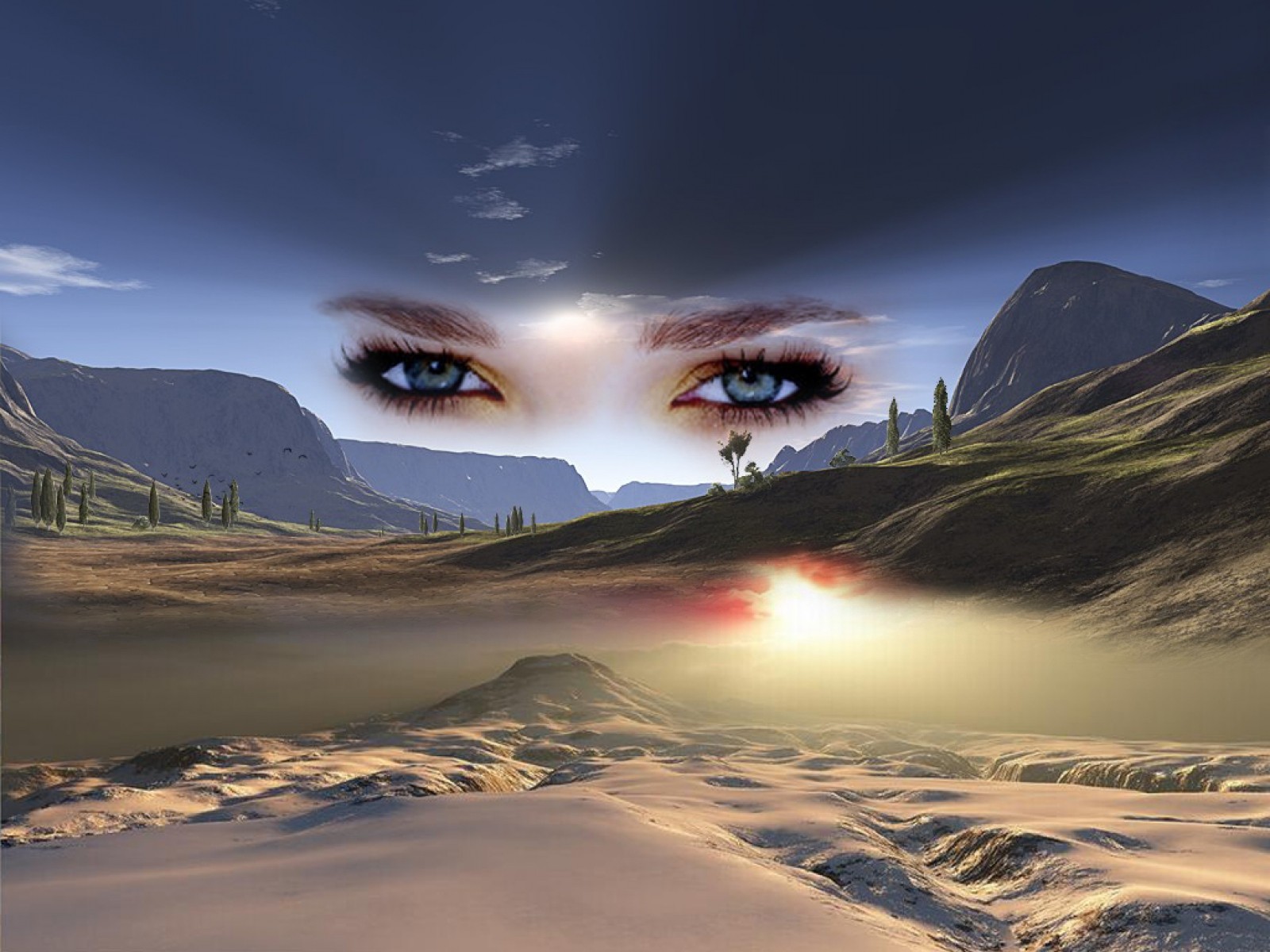 Что такое взор. Глаза на фоне пустыни. Картина глаза в пустыне. Глаза на фоне природы. Картина глаза.