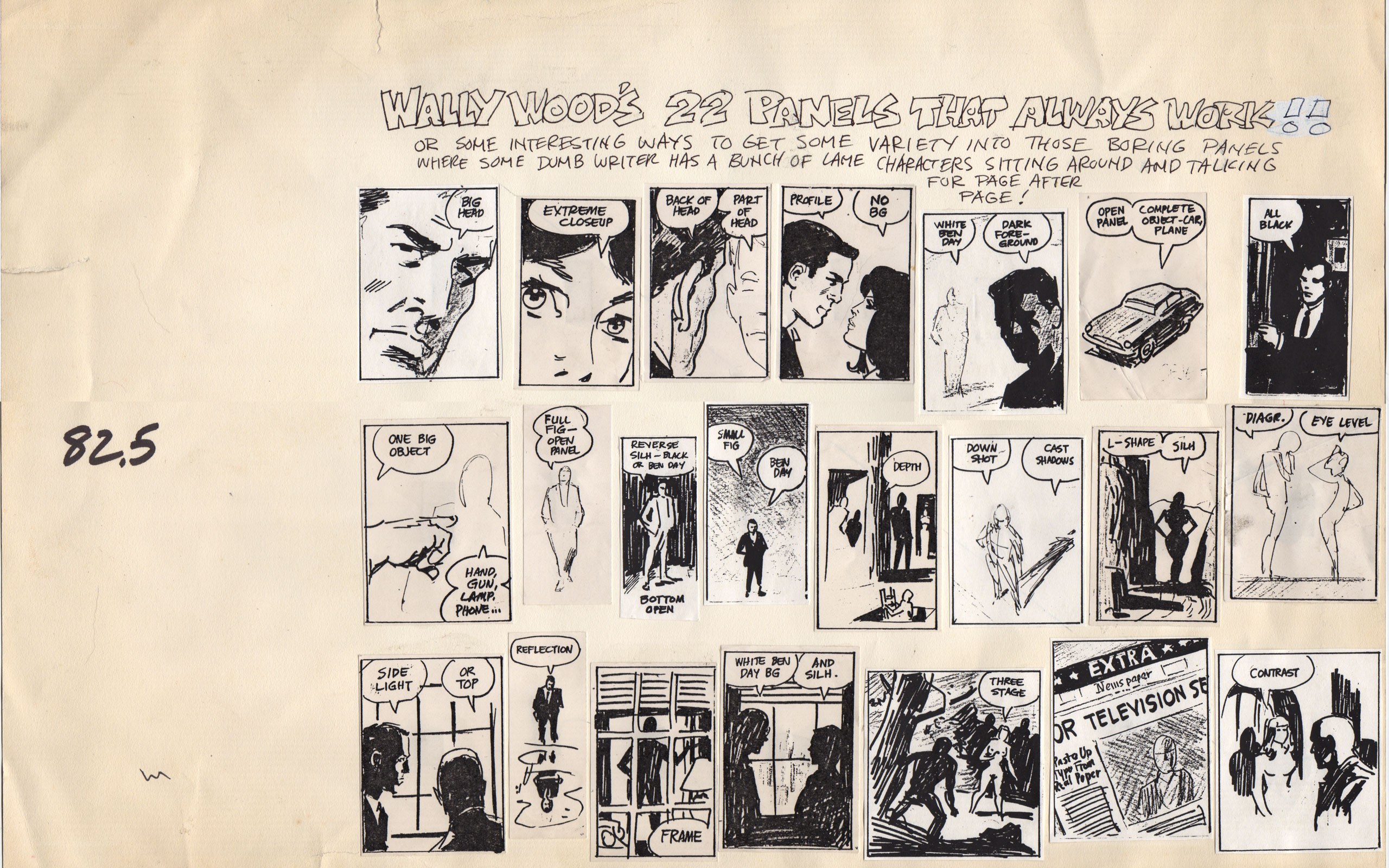 Wally Wood's comic panels guide