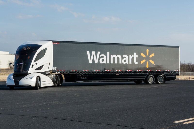 Walmart Semi-truck — White, Neutral, Afternoon