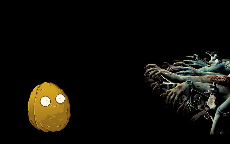 Walnut Character Facing Zombies