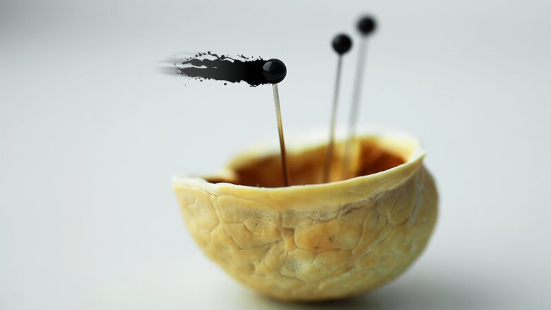 Walnut Shell with Pins