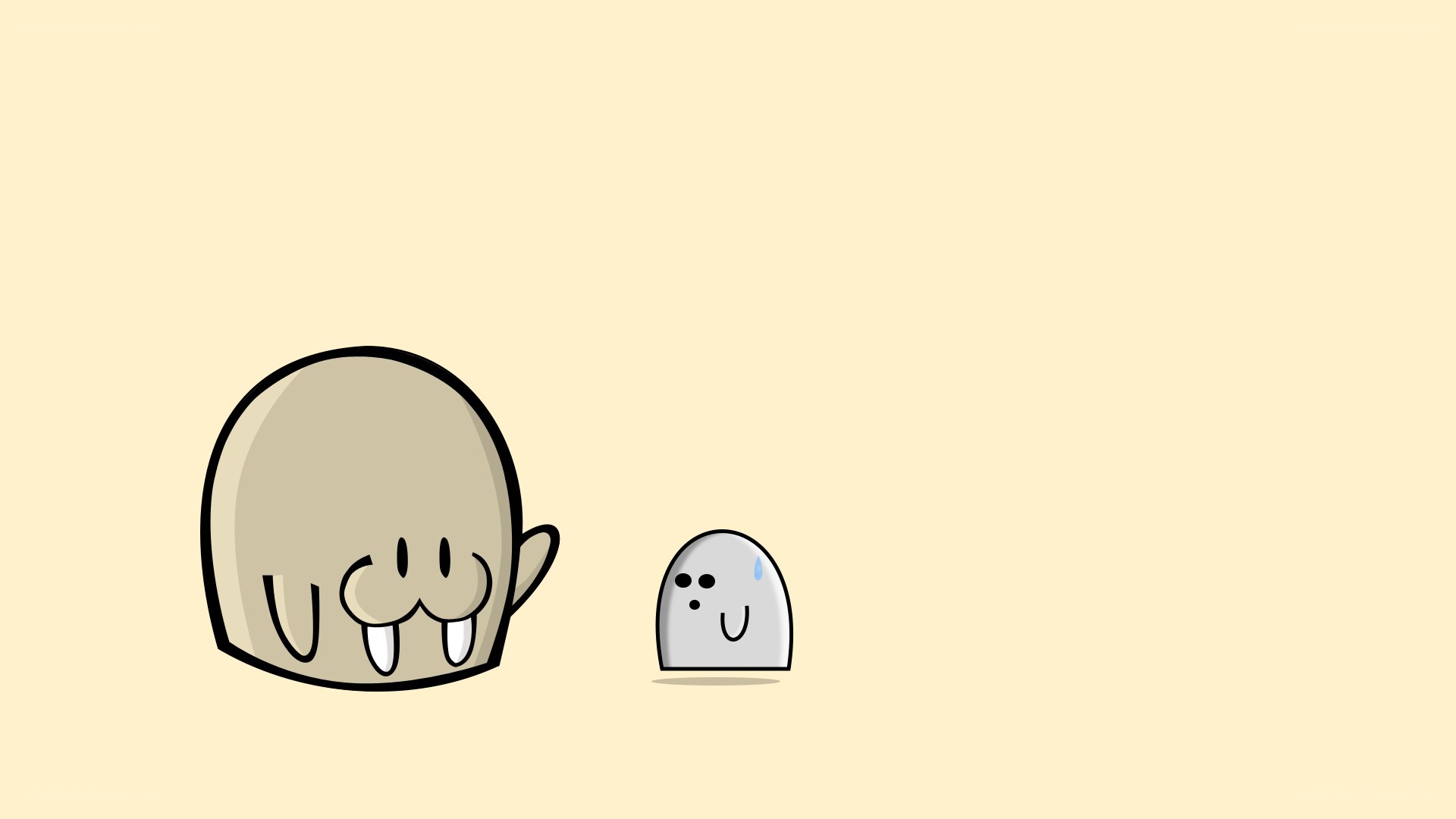 walrus and ghost friends