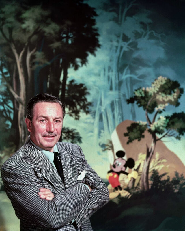 Walt Disney with Mickey Mouse