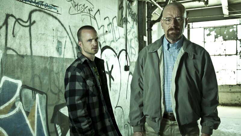Walter and Jesse in a warehouse