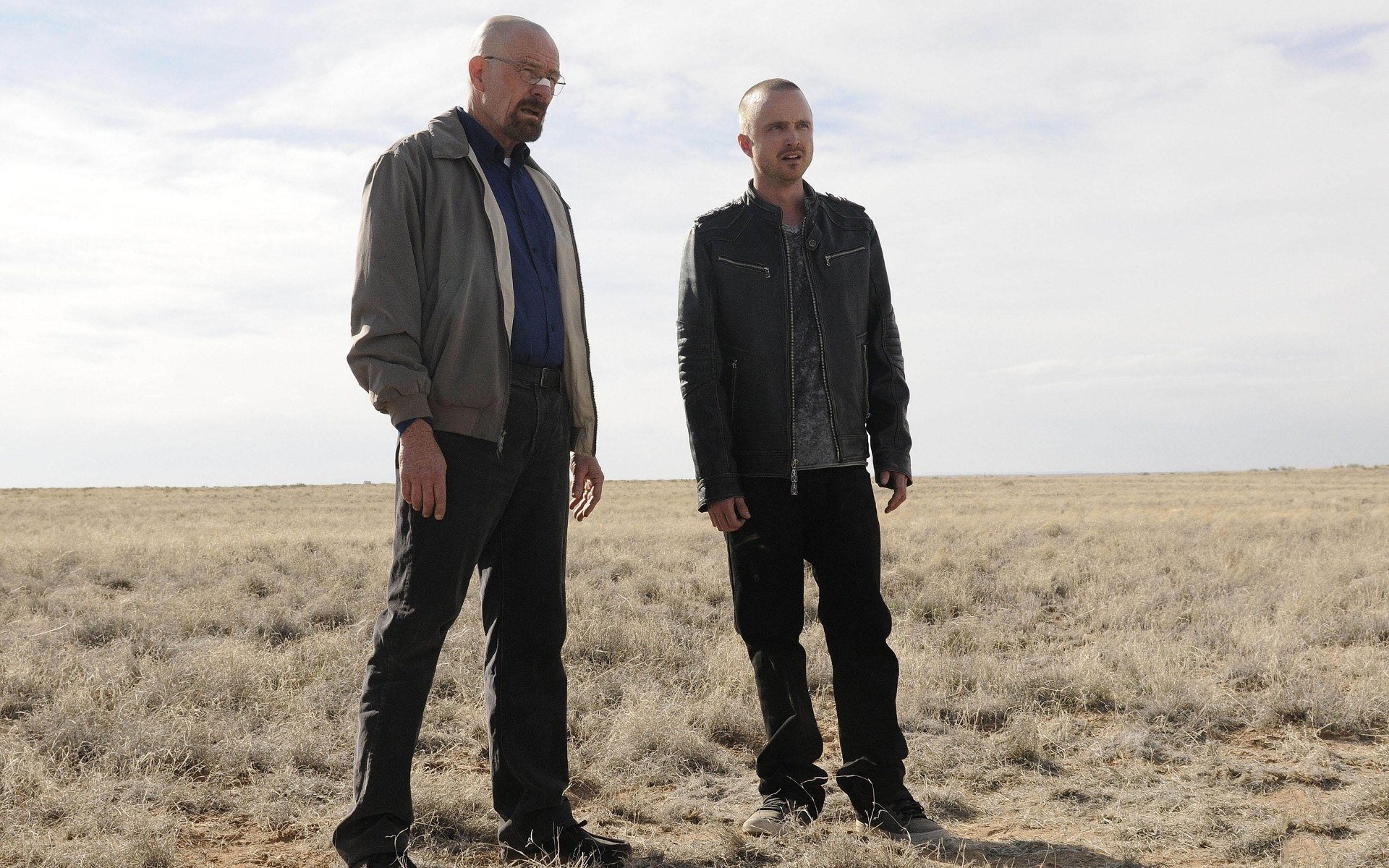 Walter and Jesse in the desert