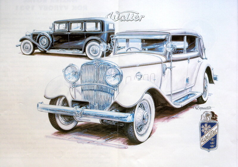 Walter vintage car illustration