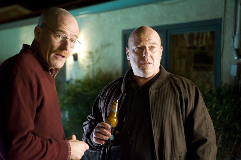 Walter White and Gus Fring at night