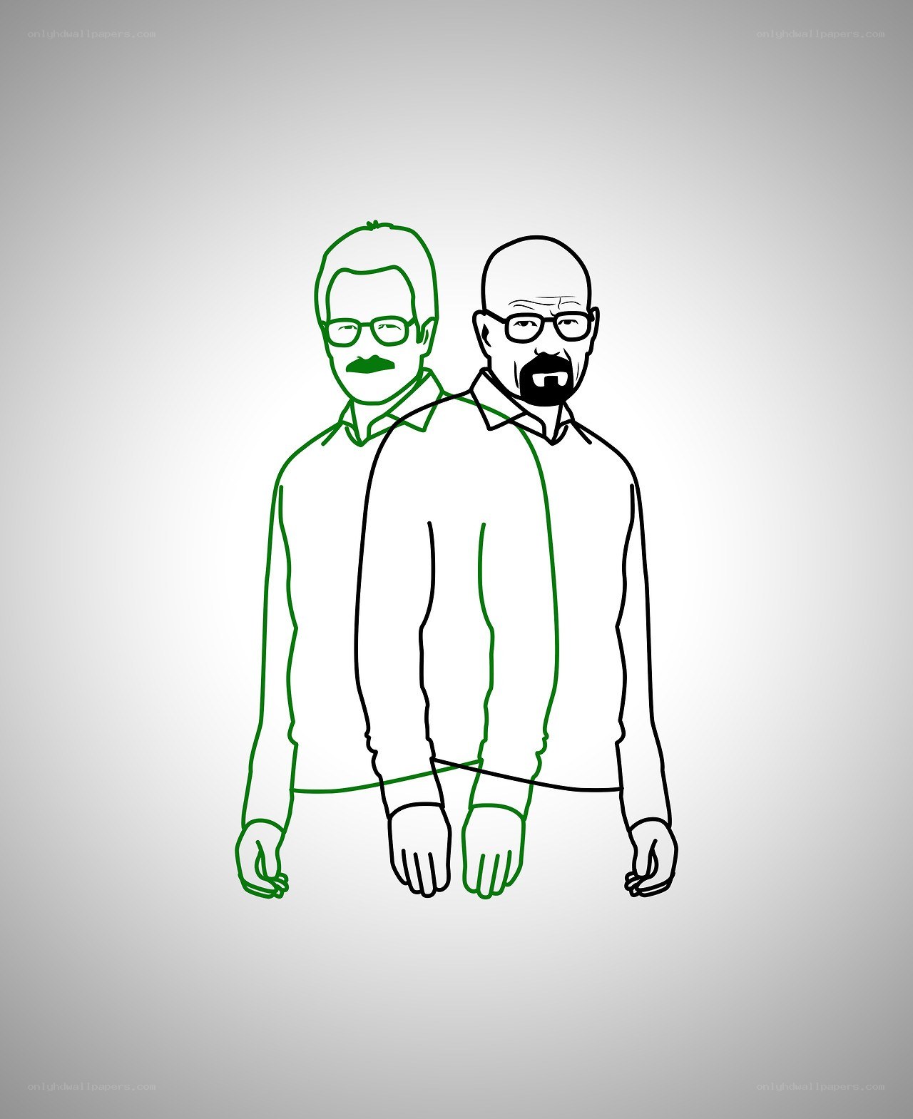 Walter White and Heisenberg