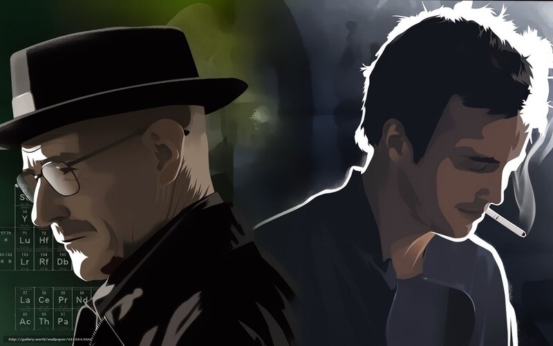 Walter White and Jesse Pinkman