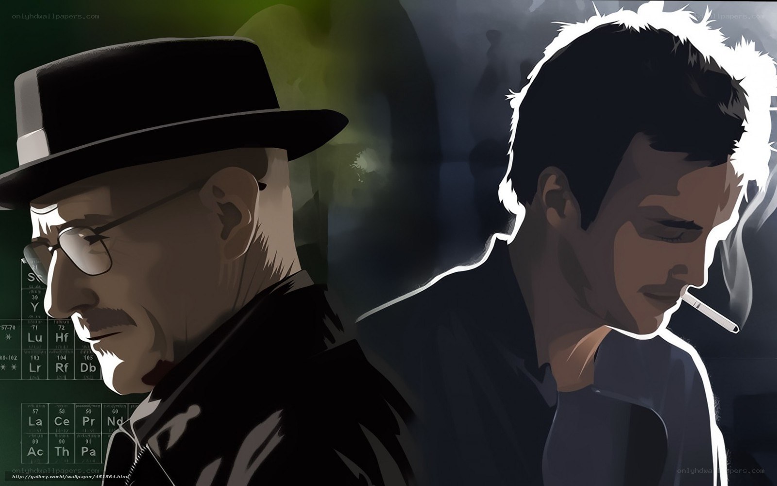 Walter White and Jesse Pinkman