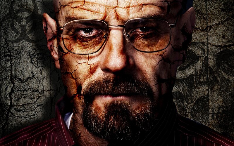 Walter White cracked face