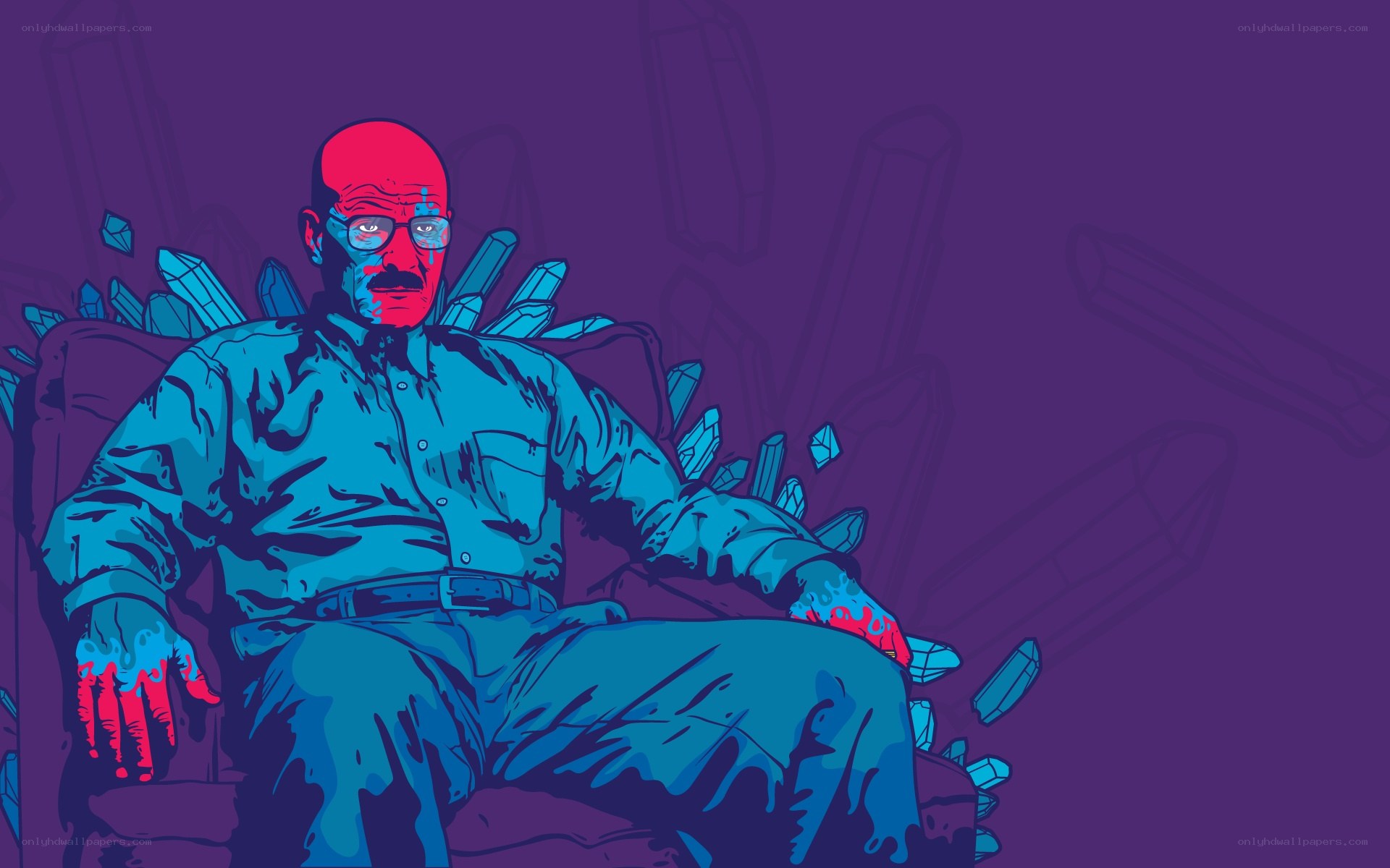 Walter White on a crystal throne