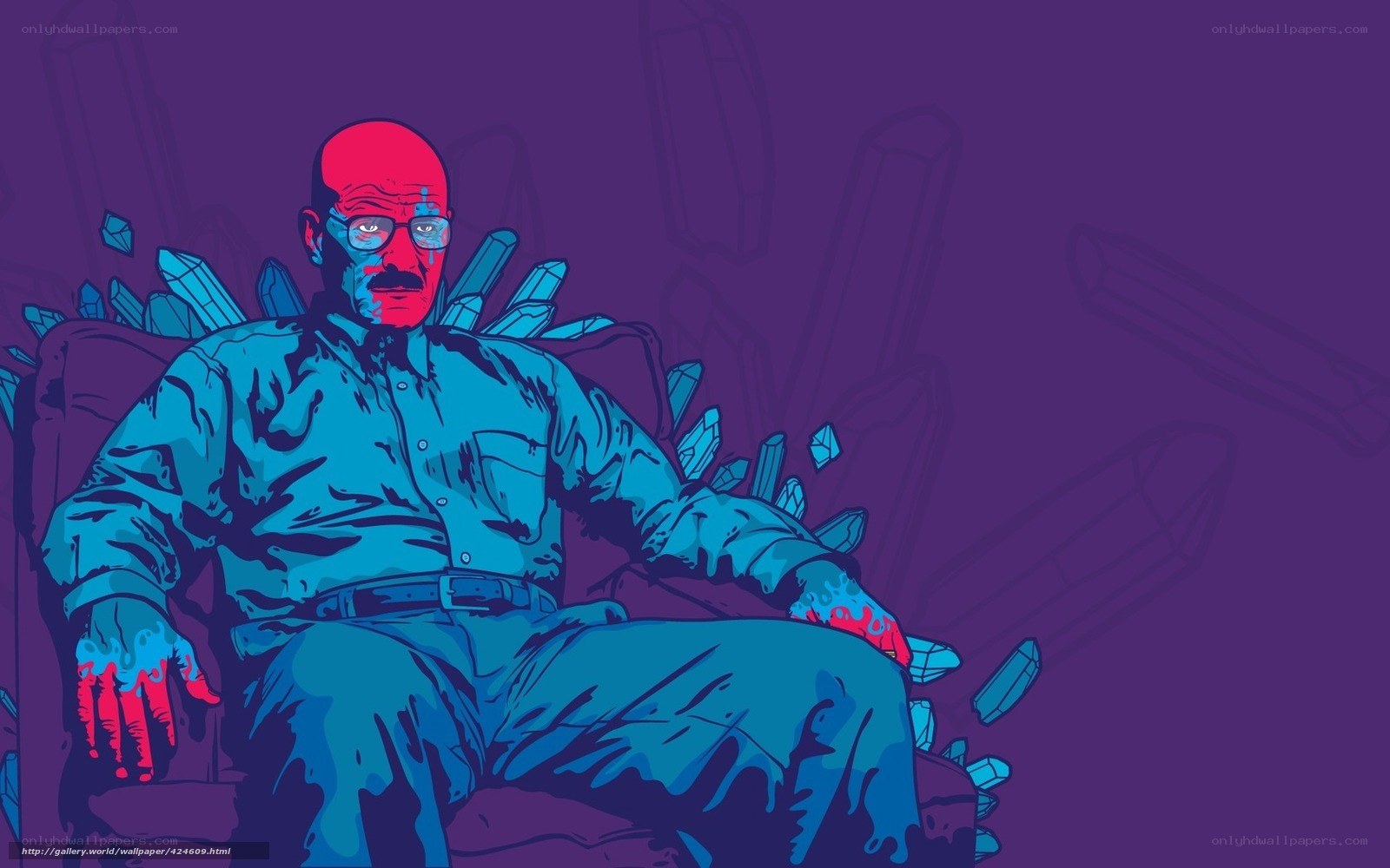Walter White on a crystal throne