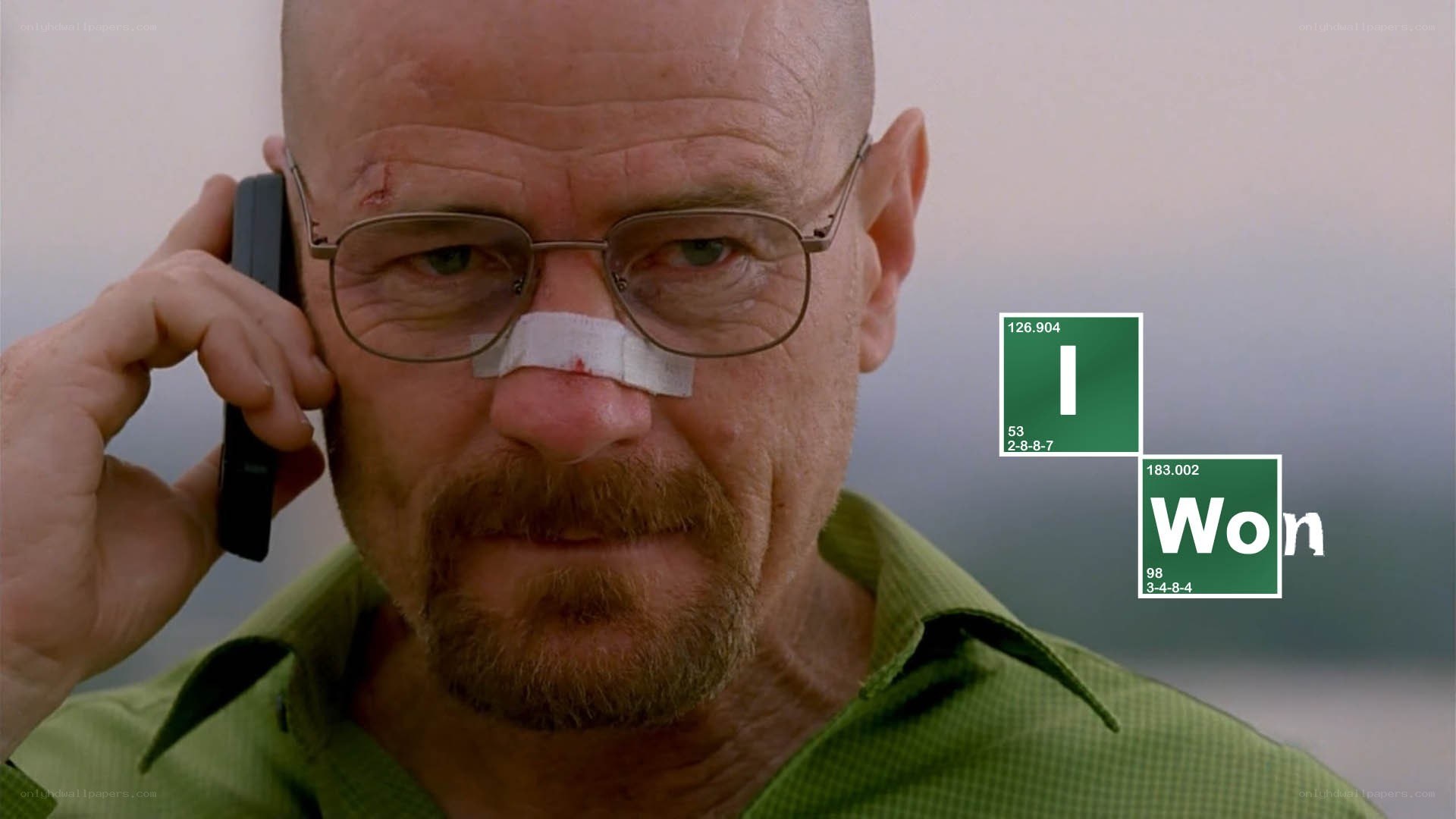 Walter White on the phone