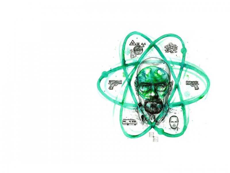 Walter White Portrait — Green, Dramatic
