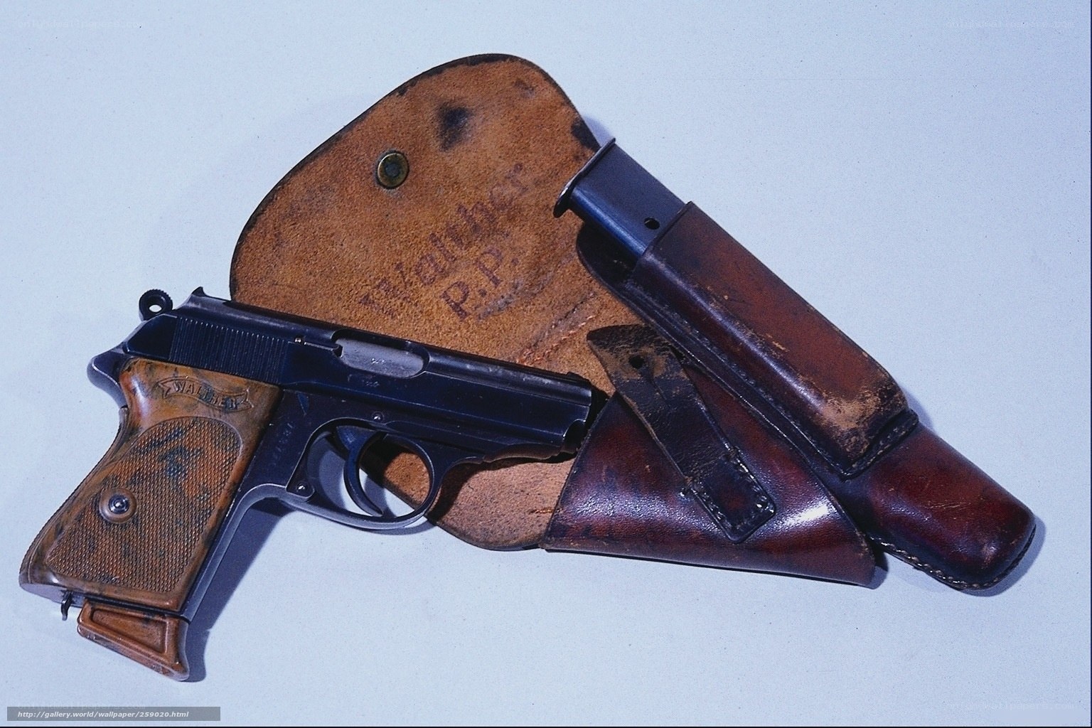 Walther P.P. pistol with holster