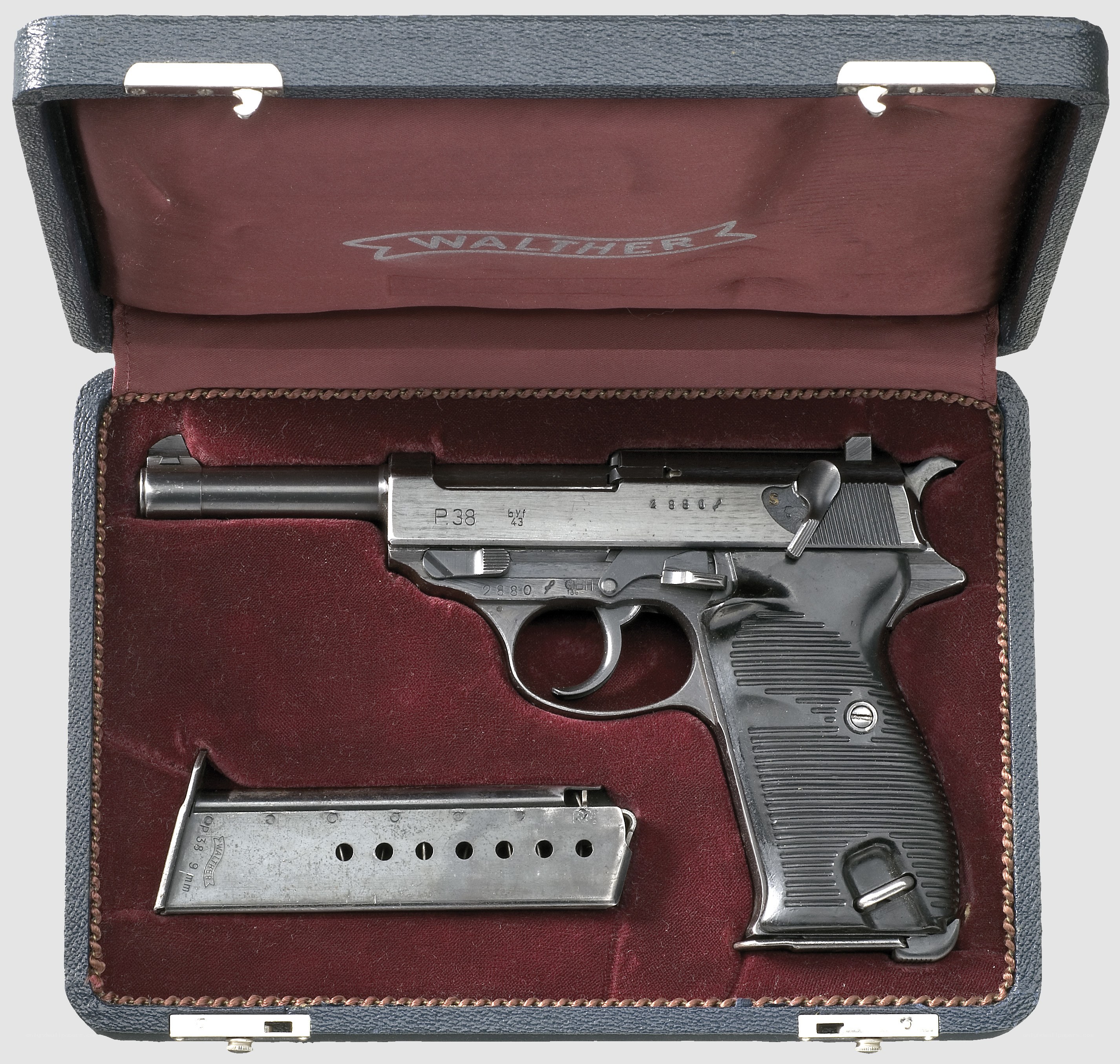 Walther P38 pistol in case