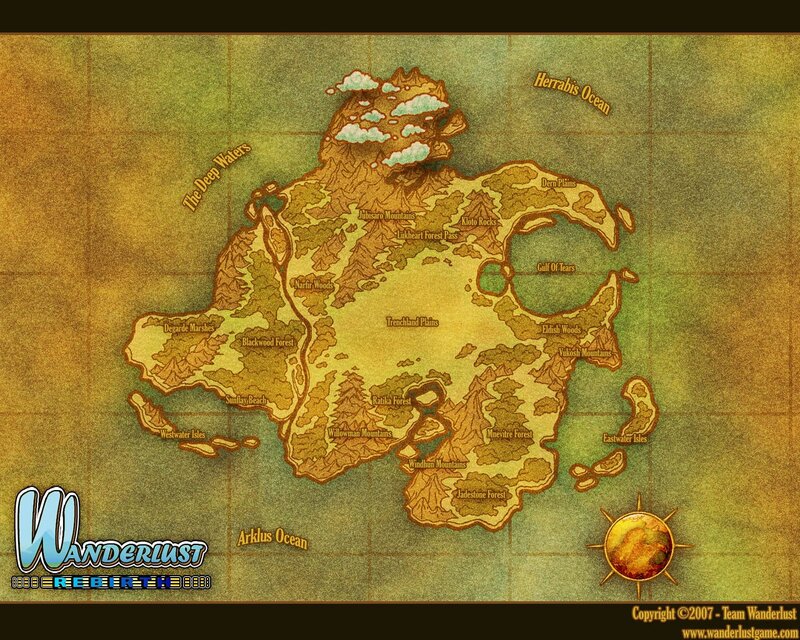 Wanderlust Rebirth world map