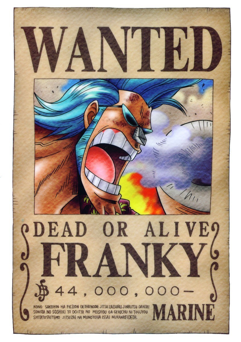 Wanted poster for Franky