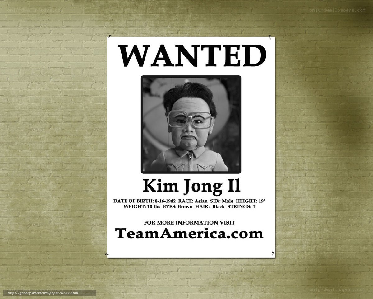 Wanted poster for Kim Jong Il