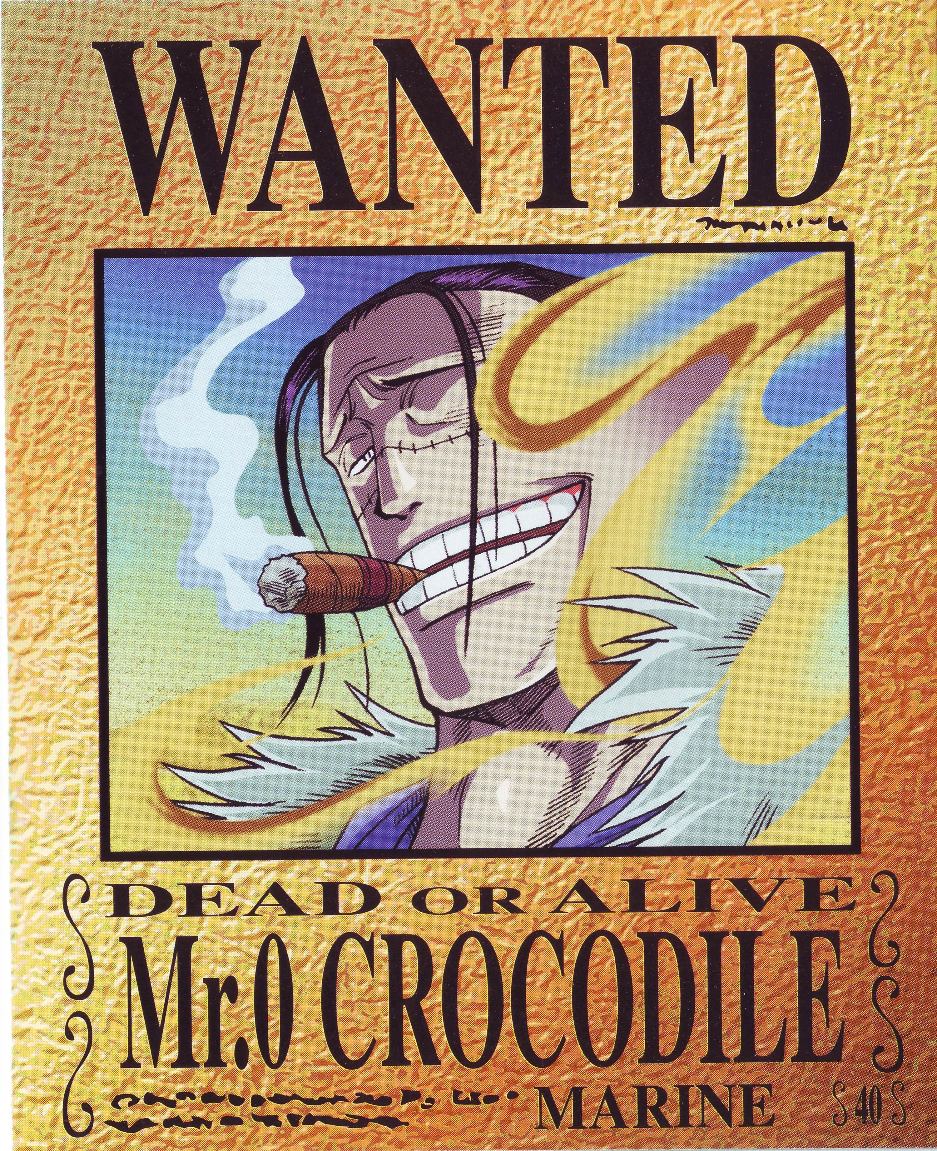 Wanted poster for Mr. 0 Crocodile