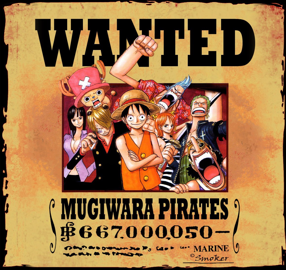 Wanted poster for Mugiwara Pirates
