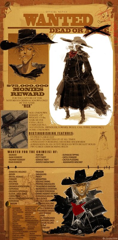 Wanted poster for Rex