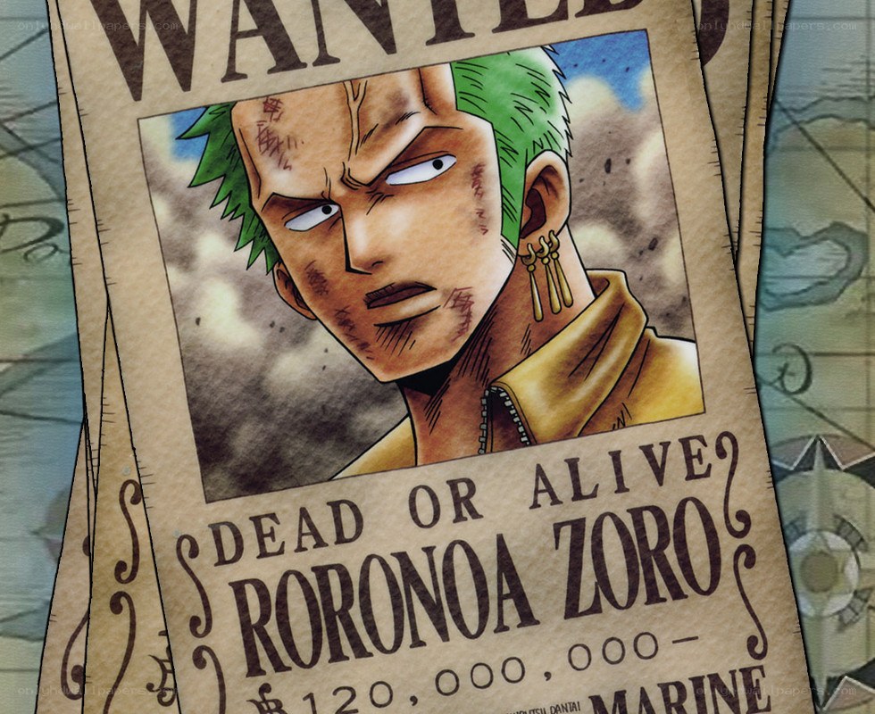 Wanted poster for Roronoa Zoro