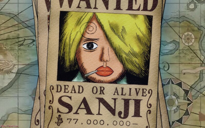 Wanted poster for Sanji