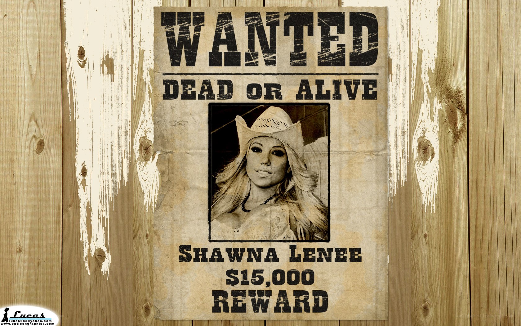 Wanted poster for Shawna Lenee
