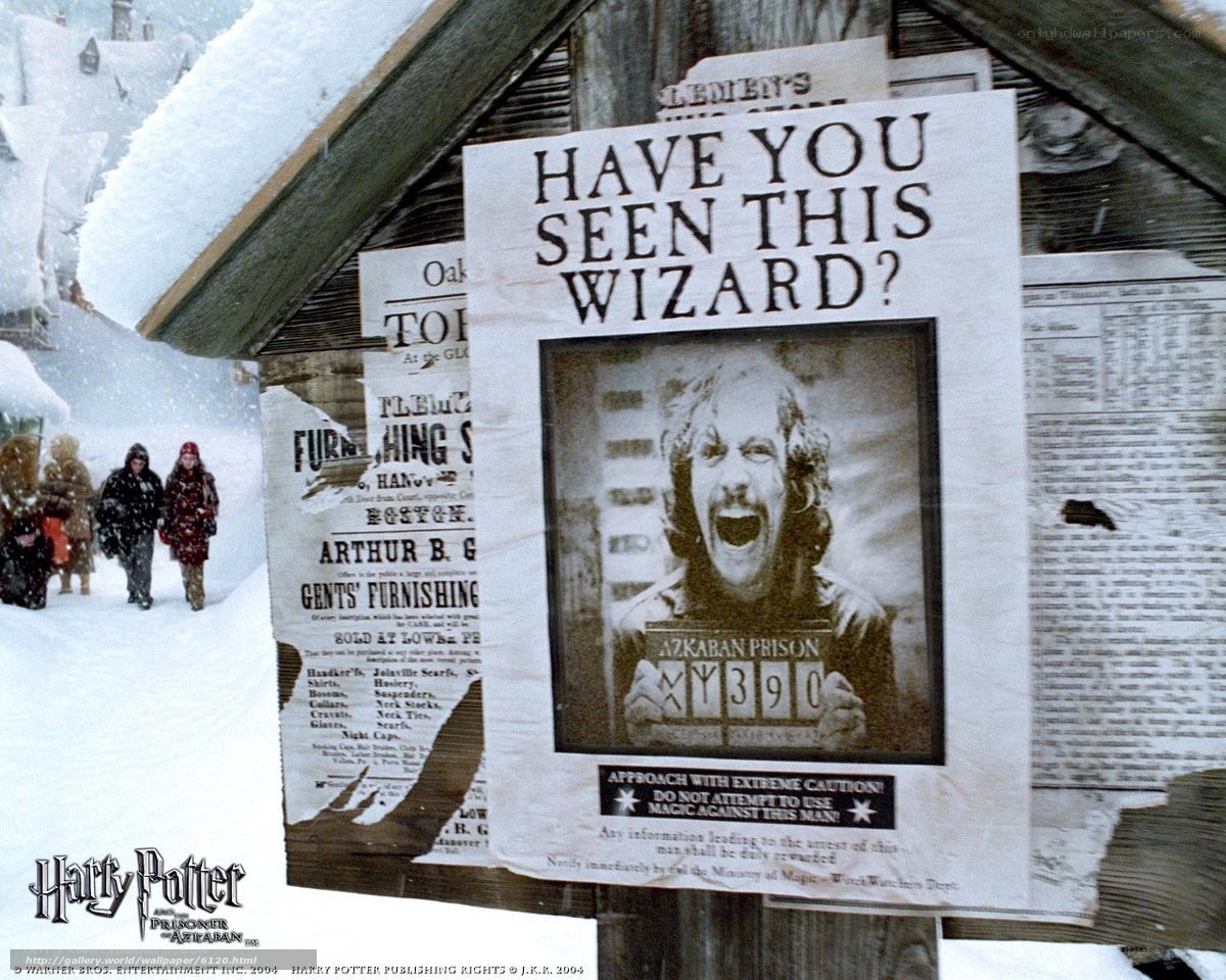Wanted poster for Sirius Black