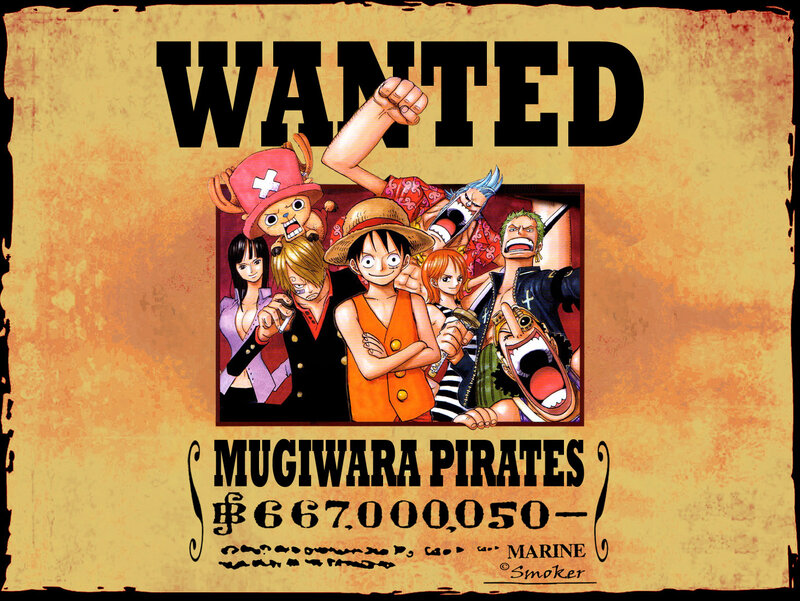 Wanted poster for the Straw Hat Pirates