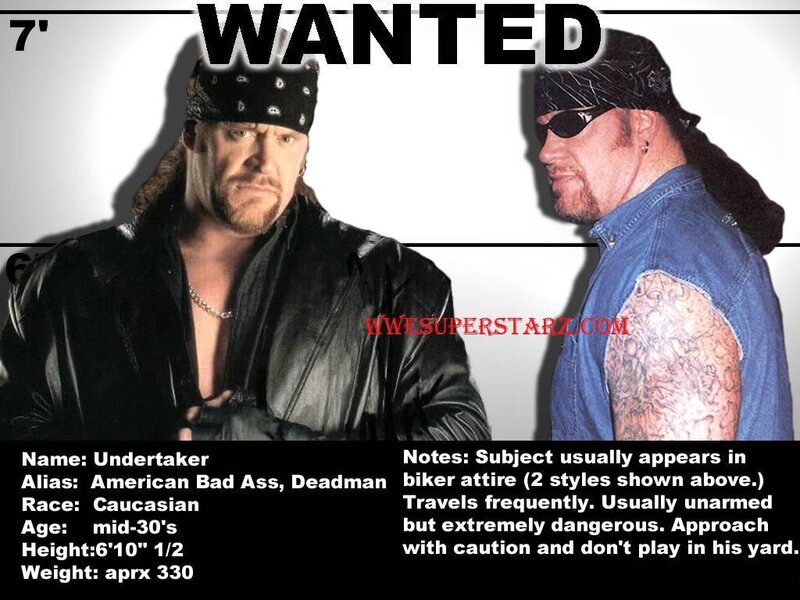 Wanted poster for Undertaker