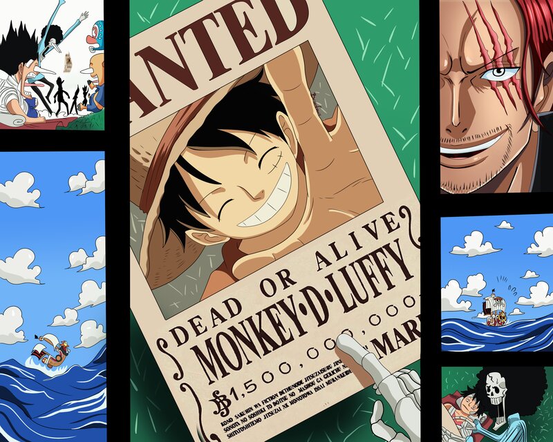 Wanted Poster of Monkey D Luffy — Blue