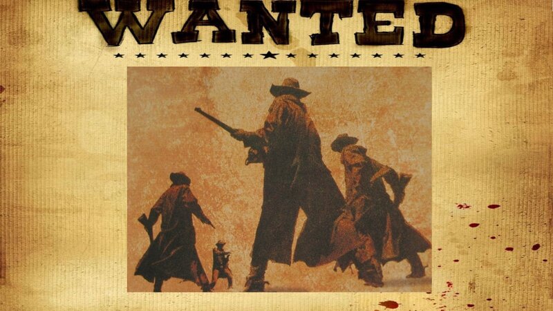 wanted poster with cowboys