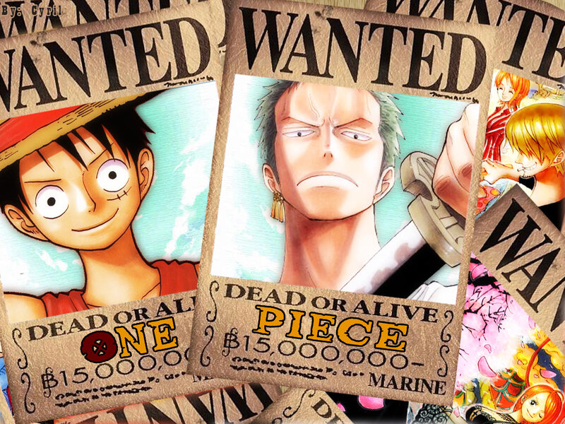 Wanted posters from One Piece