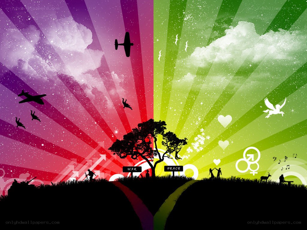 War and peace contrast