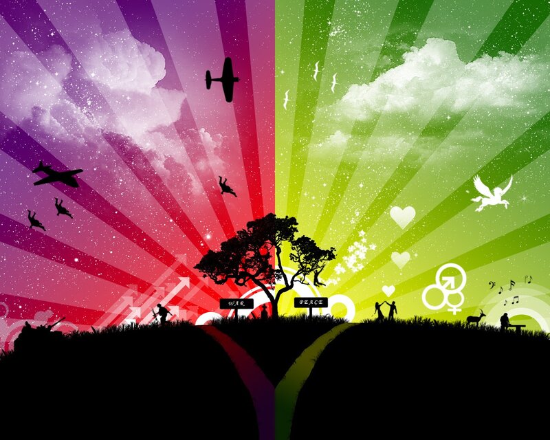 War and Peace Contrast — Purple