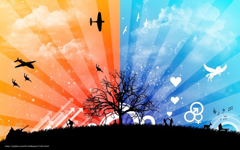 War and peace contrast