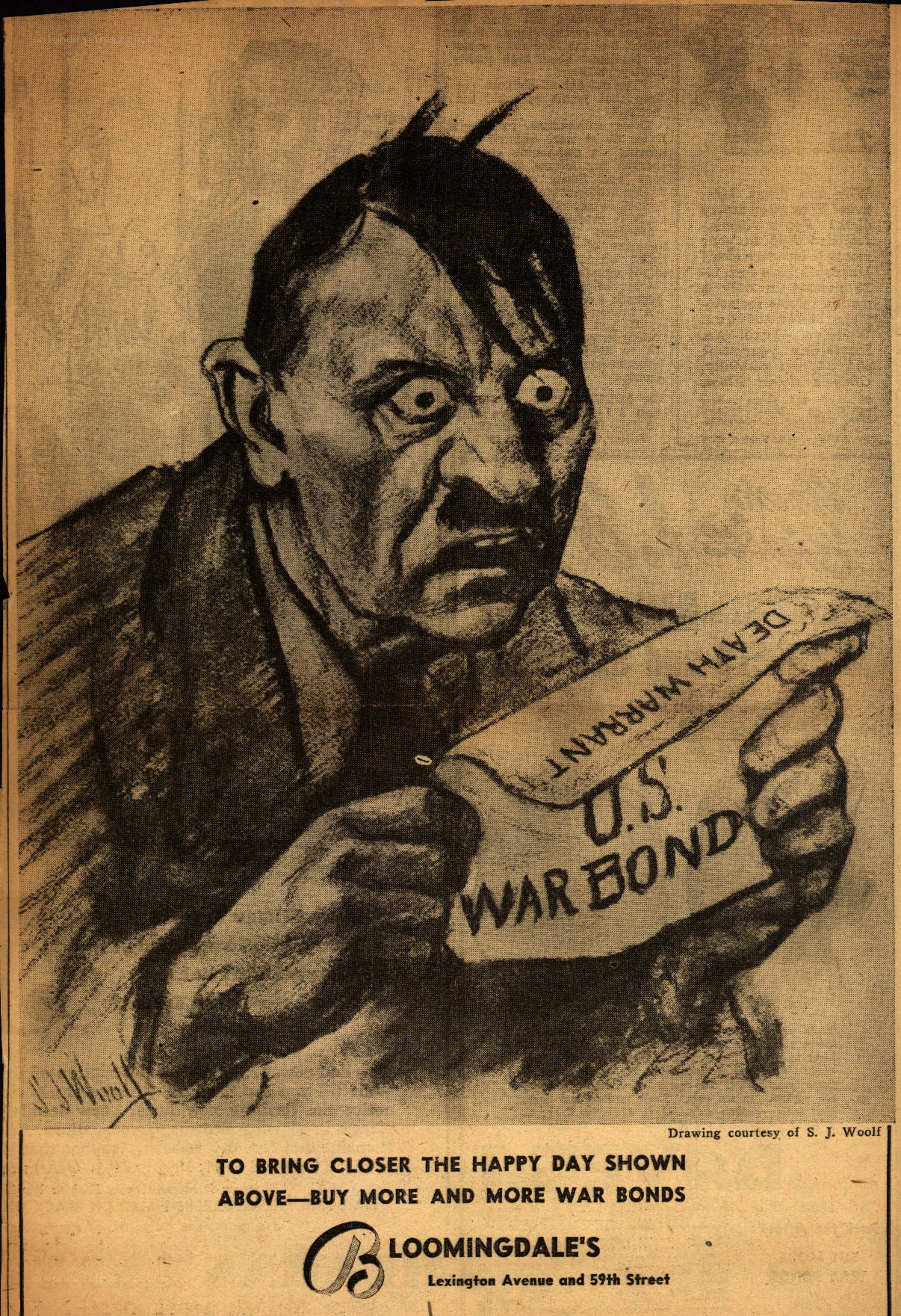 War bond propaganda cartoon