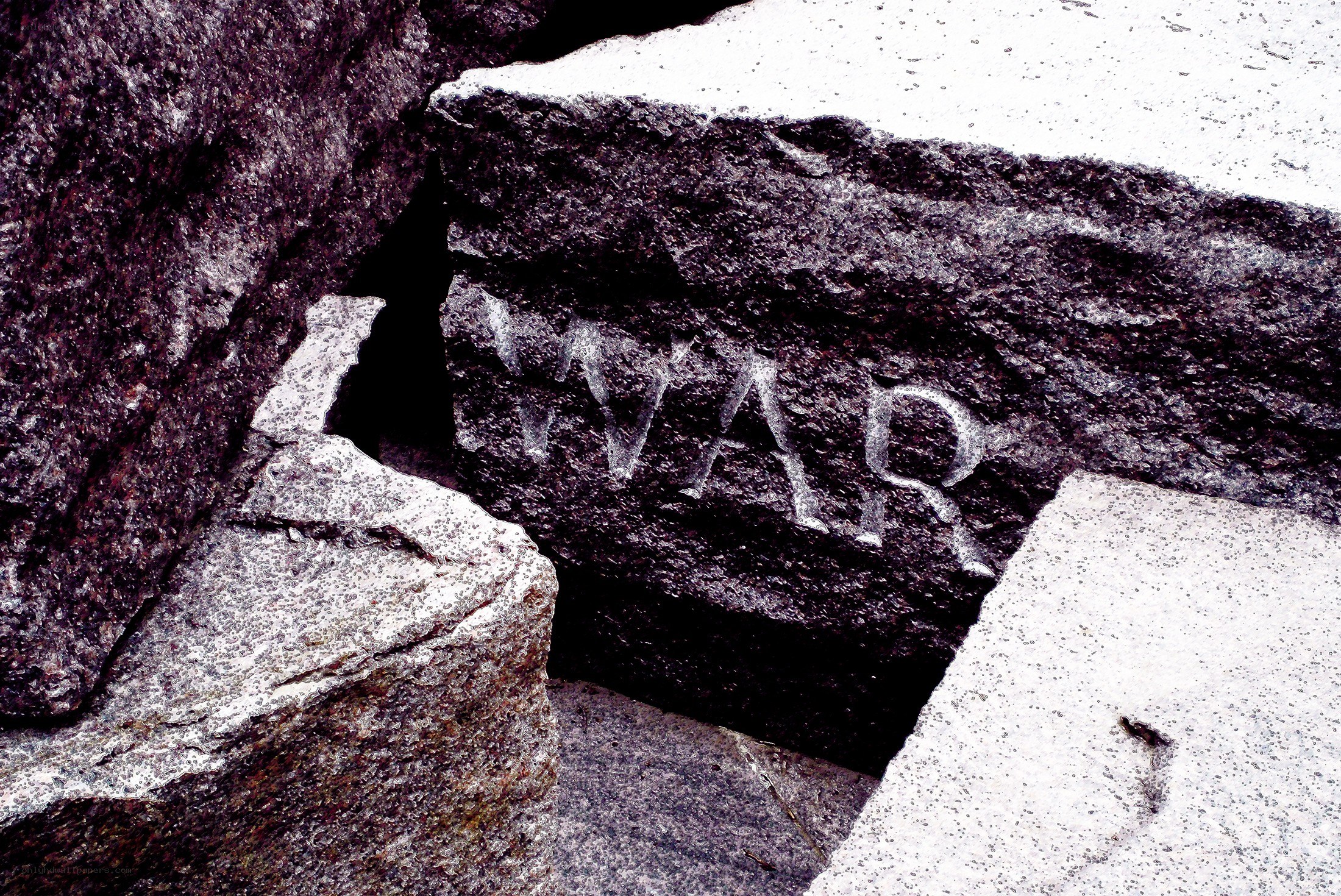 War carved into stone