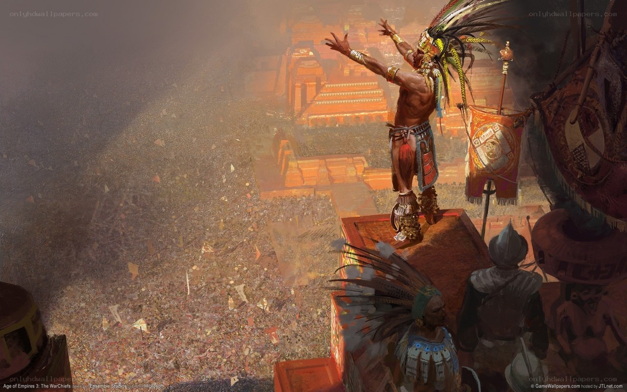 War chief addressing a crowd